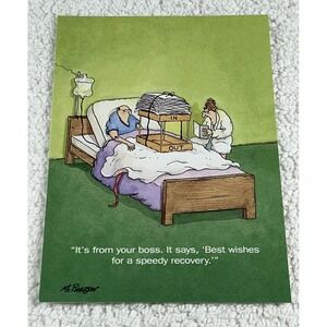 Vintage NOS 90s Humorous Get Well Card w/Envelope Unused "From Your Boss"